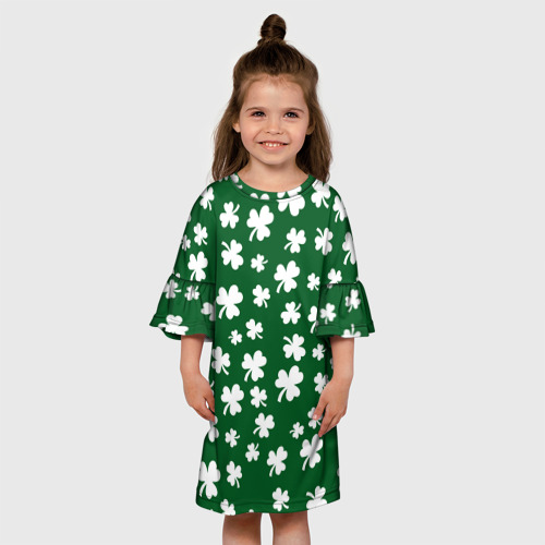 Детское платье 3D с принтом День святого Патрика st Patrick's Day, вид сбоку #3