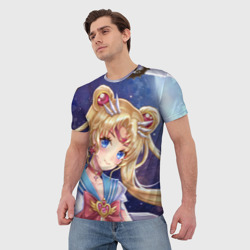 Мужская футболка 3D Sailor moon - фото 2