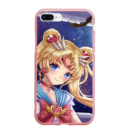 Чехол для iPhone 7Plus/8 Plus матовый Sailor moon, цвет баблгам