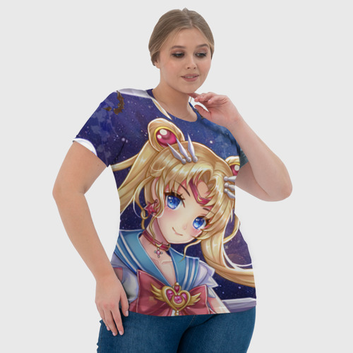 Женская футболка 3D Sailor moon, цвет 3D печать - фото 6