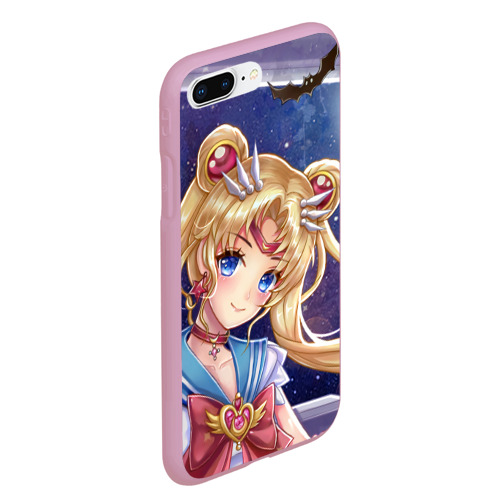 Чехол для iPhone 7Plus/8 Plus матовый Sailor moon, цвет розовый - фото 3