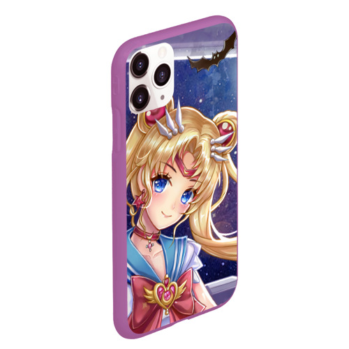 Чехол для iPhone 11 Pro Max матовый Sailor moon, цвет фиолетовый - фото 3