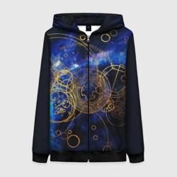 Женская толстовка 3D на молнии Space Geometry