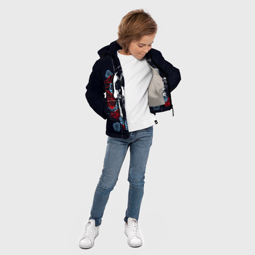 Зимняя куртка для мальчиков 3D Deftones Rose, цвет светло-серый - фото 5