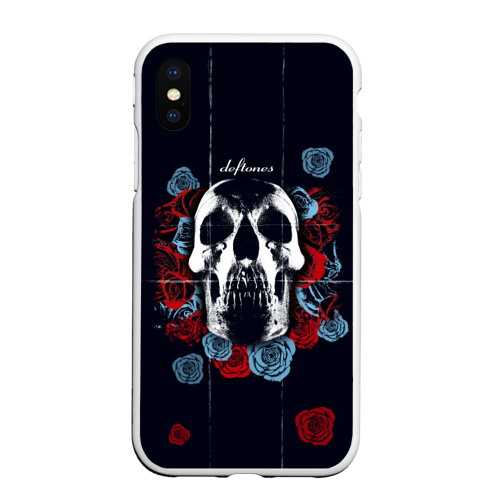 Чехол для iPhone XS Max матовый Deftones Rose, цвет белый