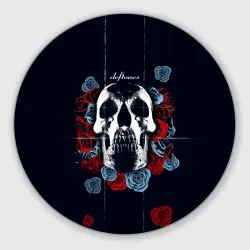 Круглый коврик для мышки Deftones Rose