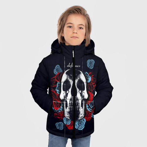 Зимняя куртка для мальчиков 3D Deftones Rose, цвет светло-серый - фото 3