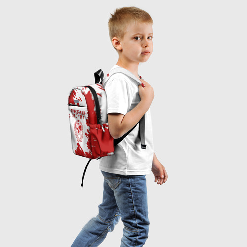 Детский рюкзак 3D с принтом Гражданская оборона, вид сзади #1