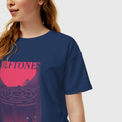Женская футболка хлопок Oversize Deftones - фото 2