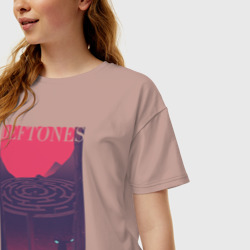 Женская футболка хлопок Oversize Deftones - фото 2