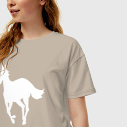 Женская футболка хлопок Oversize White Pony - фото 2