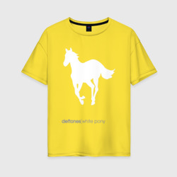 Женская футболка хлопок Oversize White Pony