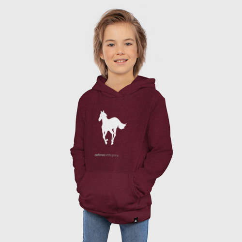 Детская толстовка хлопок White Pony, цвет меланж-бордовый - фото 5