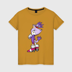Женская футболка хлопок Sonic Кошка Блейз