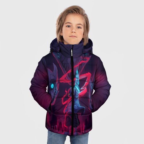 Зимняя куртка для мальчиков 3D с принтом Undertale Андертейл, фото на моделе #1