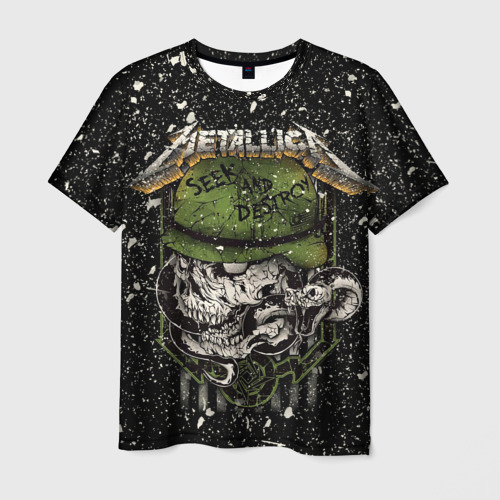 Мужская футболка 3D с принтом Metallica, вид спереди #2