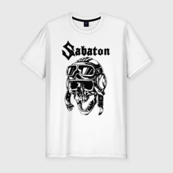 Sabaton – Мужская футболка хлопок Slim с принтом купить