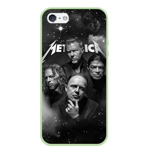 Чехол для iPhone 5/5S матовый Metallica, цвет салатовый