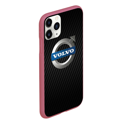 Чехол для iPhone 11 Pro Max матовый Volvo Вольво, цвет малиновый - фото 3