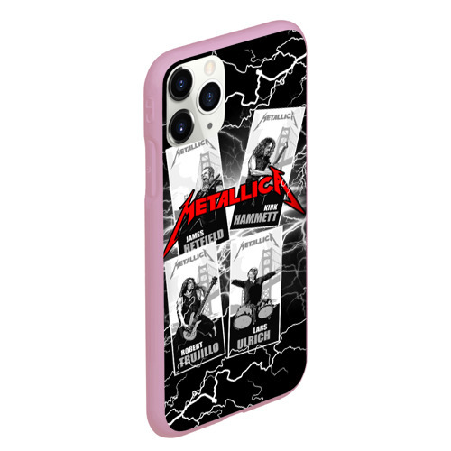 Чехол для iPhone 11 Pro Max матовый Metallica, цвет розовый - фото 3