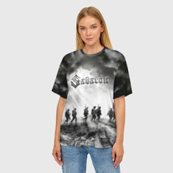 Женская футболка oversize 3D Sabaton - фото 2