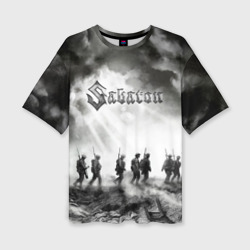 Женская футболка oversize 3D Sabaton