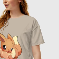 Женская футболка хлопок Oversize Иви - фото 2