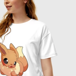 Женская футболка хлопок Oversize Иви - фото 2