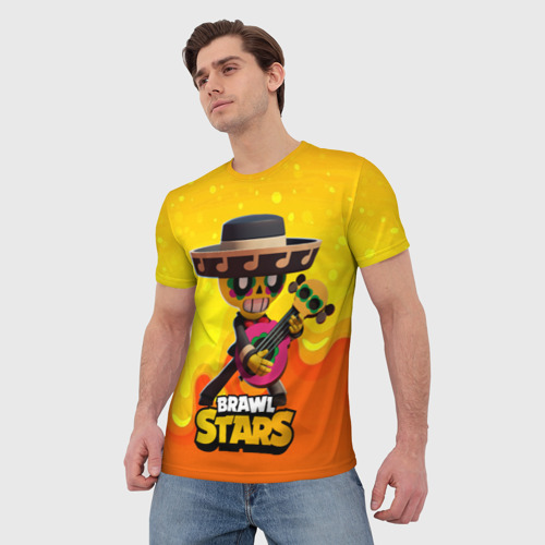 Мужская футболка 3D с принтом Brawl Stars   Поко, фото на моделе #1