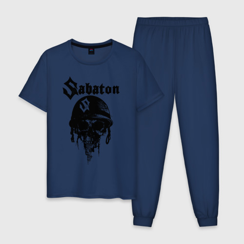 Мужская пижама хлопок Sabaton, цвет темно-синий