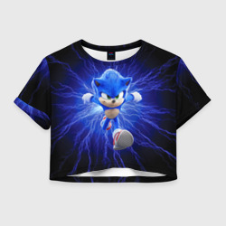 Женская футболка Crop-top 3D Sonic