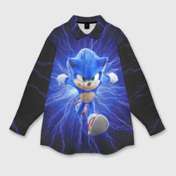 Мужская рубашка oversize 3D Sonic