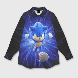 Женская рубашка oversize 3D Sonic