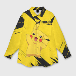 Женская рубашка oversize 3D Pikachu: Pika Pika