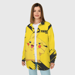 Женская рубашка oversize 3D Pikachu: Pika Pika - фото 2