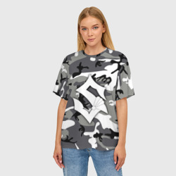 Женская футболка oversize 3D Камуфляж Sabaton - фото 2