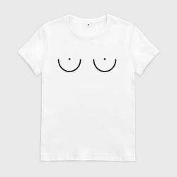 Женская футболка хлопок Груди