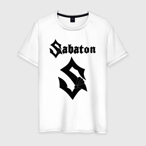 Мужская футболка хлопок Sabaton, цвет белый