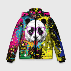 Зимняя куртка для мальчиков 3D Панда хипстер в брызгах краски