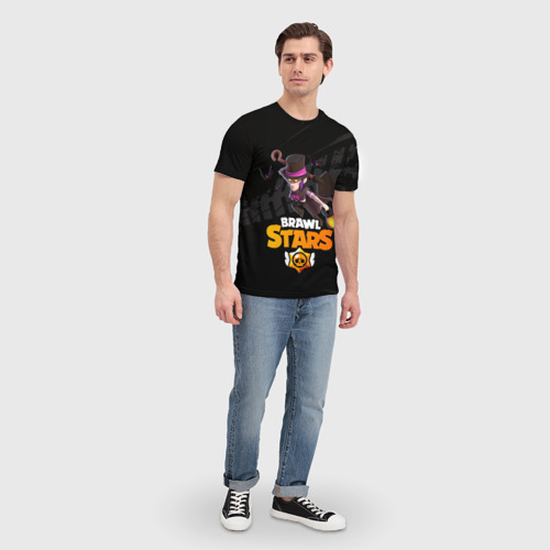 Мужская футболка 3D с принтом Brawl Stars  Mortis, вид сбоку #3