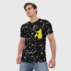 Мужская футболка 3D Пикачу - фото 2