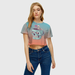 Женская футболка Crop-top 3D Good Viber - фото 2