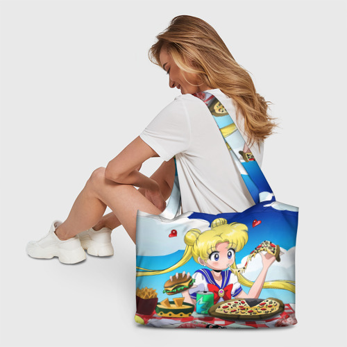 Пляжная сумка 3D Пицца Мун - фото 6