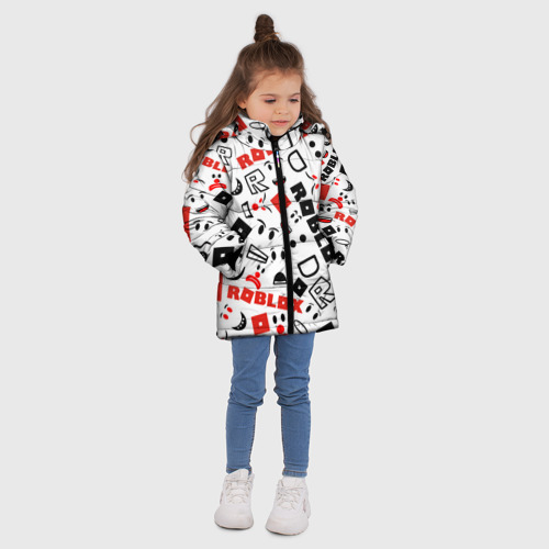 Зимняя куртка для девочек 3D Roblox, цвет черный - фото 5