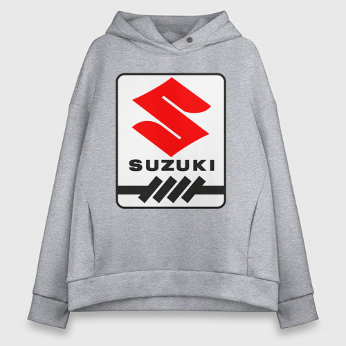 Женское худи Oversize хлопок Suzuki, цвет меланж