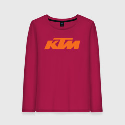 Женский лонгслив хлопок KTM КТМ Лого