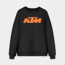 Мужской свитшот oversize без начеса хлопок KTM КТМ Лого