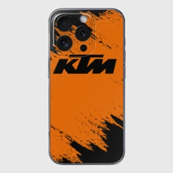 Чехол для iPhone 16 Pro Max силиконовый с защитой камеры КТМ KTM