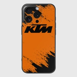 Чехол для iPhone 16 Pro силиконовый с защитой камеры КТМ KTM