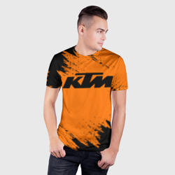 Мужская футболка 3D Slim КТМ KTM - фото 2